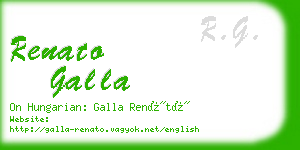renato galla business card